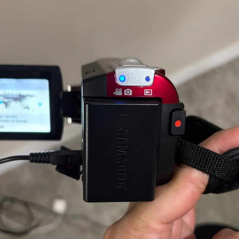 Samsung Black and Red Video Camcorder